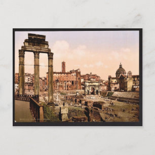 Forum Boario, Rome, Italy vintage Photochrom Postcard