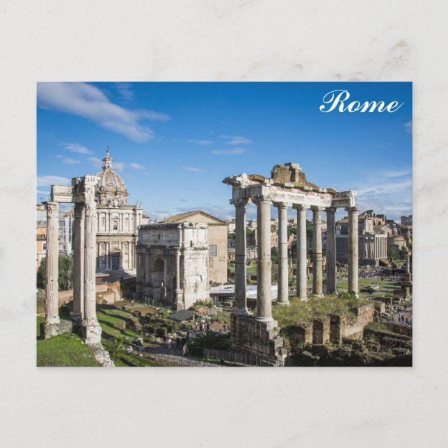 Forum Ruins Rome Italy Travel Photo Postcard (Front)