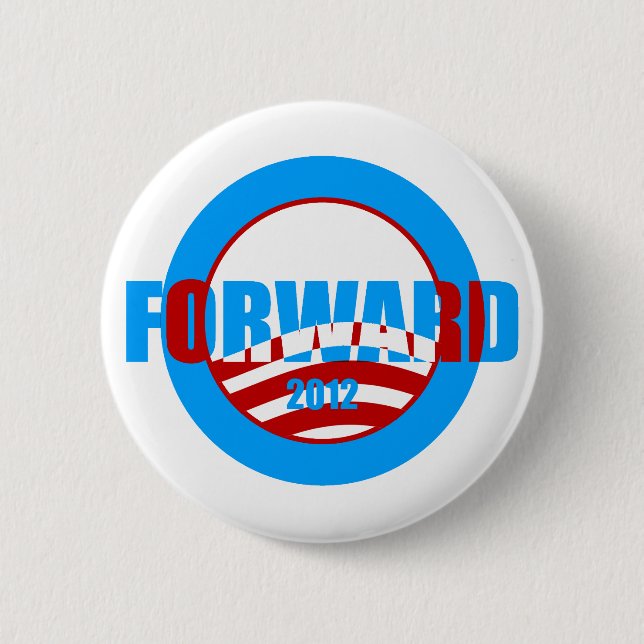 forward 2012 obama 6 cm round badge (Front)