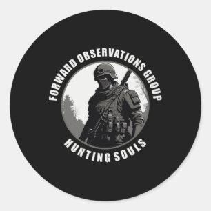 Forward Observations Group. Hunting Souls Advance Classic Round Sticker