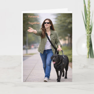 Forward Together Black Lab Guide Dog Graduation  Card