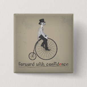 Forward with Confidence 15 Cm Square Badge