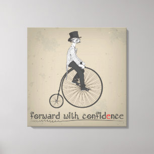 Forward With Confidence Vintage Bicycle Canvas Print