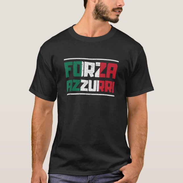 Forza Azzurri Italia Italy T-Shirt (Front)