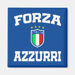 Forza Azzurri Italia Jersey 2021 Football Funs Magnet