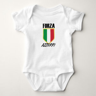 Forza Azzurri Italy Flag Soccer Baby Bodysuit
