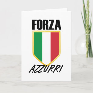 Forza Azzurri Italy Flag Soccer Card