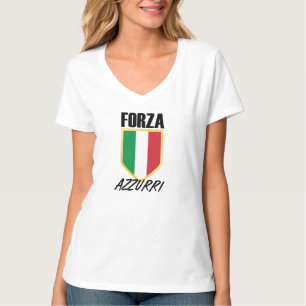 Forza Azzurri Italy Flag Soccer T-Shirt