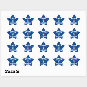 Forza Azzurri Italy Jersey 2021 Football Funs Star Sticker