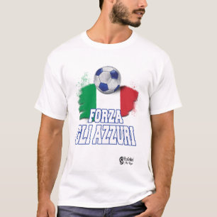 Forza Gli Azzuri Version 3 White  T-Shirt