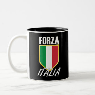 Forza Italia Italian Flag Soccer Two-Tone Coffee Mug
