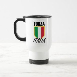 Forza Italia Italy Flag Soccer Travel Mug