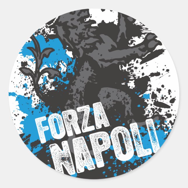 Forza Napoli Classic Round Sticker (Front)