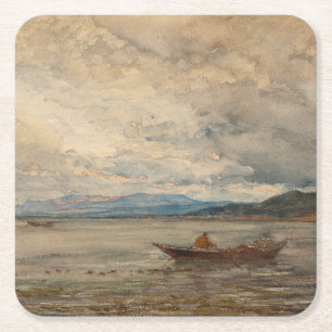 Fos, Environs De Martigues – Félix Ziem Square Paper Coaster