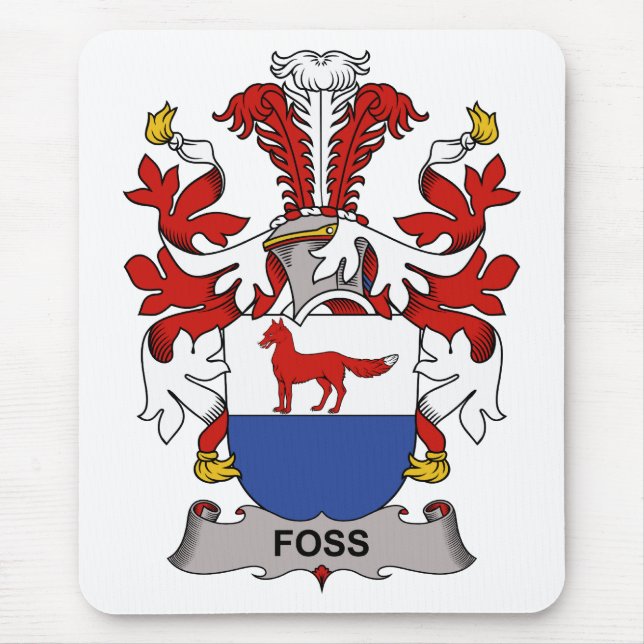 Foss Family Crest Mouse Mat (Front)