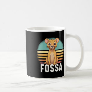 Fossa Animal Graphic Colourful Retro Sunset Madaga Coffee Mug