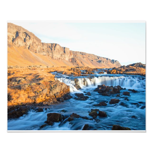 Fossalar waterfall, Iceland Photo Print (Front)