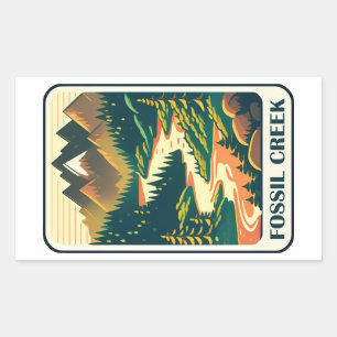 Fossil Creek Arizona Colours Rectangular Sticker