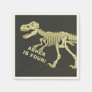 Fossil Dinosaur Birthday Party Napkin