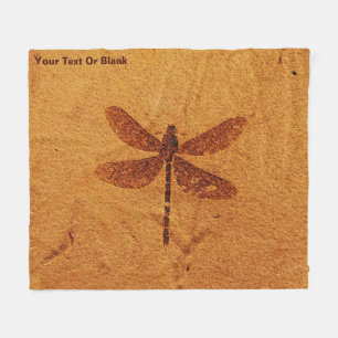 Fossil Dragonfly Fleece Blanket