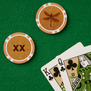 Fossil Dragonfly Poker Chips