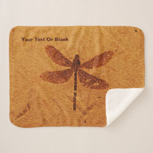 Fossil Dragonfly Sherpa Blanket