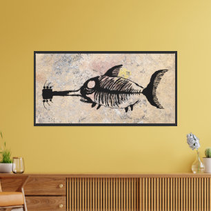 Fossil Fish Guitar Shark Talking Canyons, Ne Print