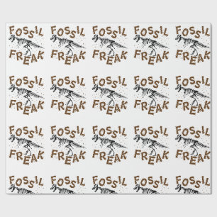 Fossil Freak Paleontology Dinosaur Bones Wrapping Paper