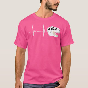 Fossil Heartbeat Hunting Hunter Dino Skull Head T T-Shirt