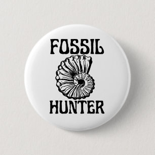 Fossil Hunter 6 Cm Round Badge