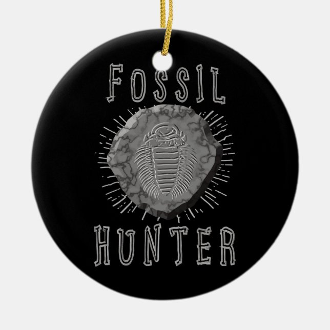 Fossil Hunter Fossil Hunting Paleontologist Ceramic Tree Decoration (Front)