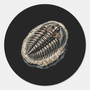 Fossil Hunter Fossil Hunting Paleontologist Trilob Classic Round Sticker