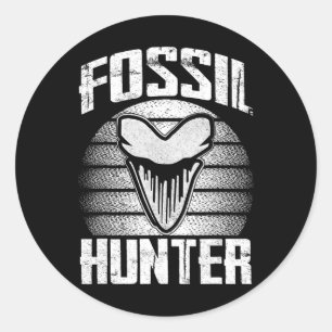 Fossil Hunter Megalodon Prehistoric Shark Tooth Me Classic Round Sticker