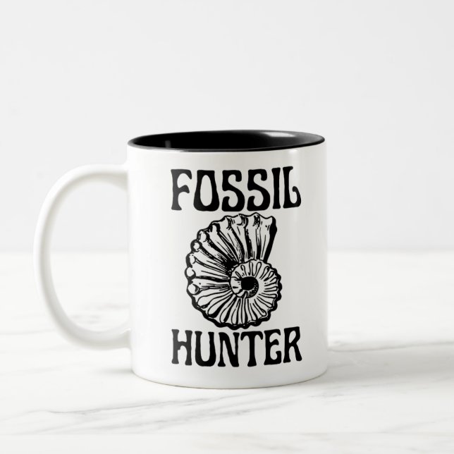 Fossil Hunter Two-Tone Coffee Mug (Left)