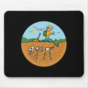 Fossil Hunting Dinosaur Bones Paleontologist Fossi Mouse Mat