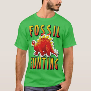 Fossil Hunting Stegosaurus Dinosaur T-Shirt