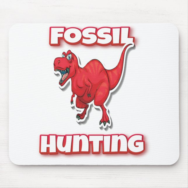 Fossil Hunting Tyrannosaurus Mouse Mat (Front)