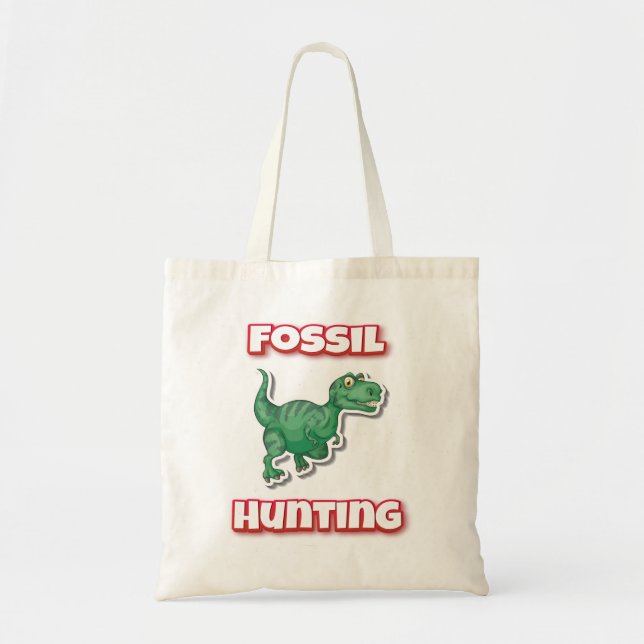 Fossil Hunting Tyrannosaurus Trex Tote Bag (Front)