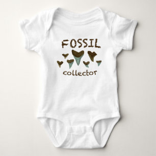 Fossil Shark Teeth Baby Bodysuit