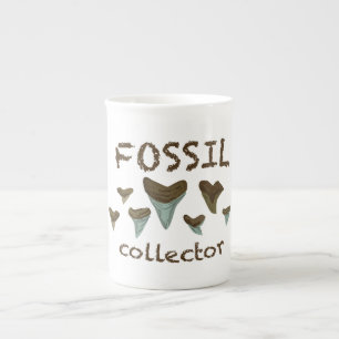 Fossil Shark Teeth Bone China Mug