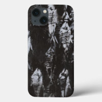 Fossil White Fish on Black Background