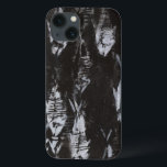 Fossil White Fish on Black Background iPhone 13 Case<br><div class="desc">This fossil-inspired image is perfect for your fish collection. This image is simple as it only includes two colours:black and white. Choose this artprint today on your product.</div>