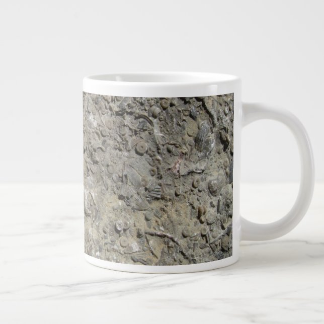 Fossiliferous Limestone Large Coffee Mug (Right)