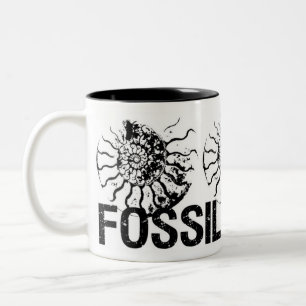 FOSSILS ROCK Ammonite Two-Tone Coffee Mug