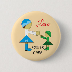 Foster Care 6 Cm Round Badge