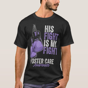 Foster Care Awareness Month Boxing Gloves Lavender T-Shirt