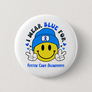Foster Care Awareness Ribbon Support Gifts 6 Cm Round Badge
