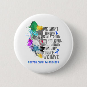Foster Care Awareness Ribbon Support Gifts 6 Cm Round Badge