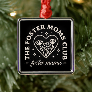 Foster care moms club dog cat adoption black metal tree decoration