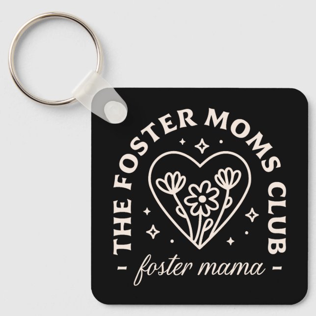 Foster care moms club support group key ring (Front)